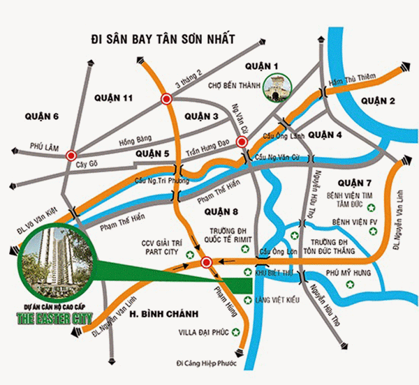 vi tri can ho easter city - Dự án khu căn hộ The Easter City – Quận 8