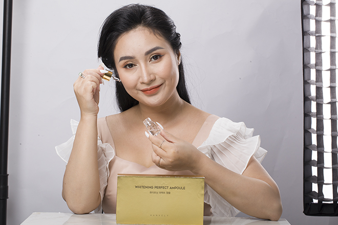 Dung serum trang da chong lao hoa - Serum dưỡng chuyên chống lão hóa Hanvely tái tạo da không tì vết