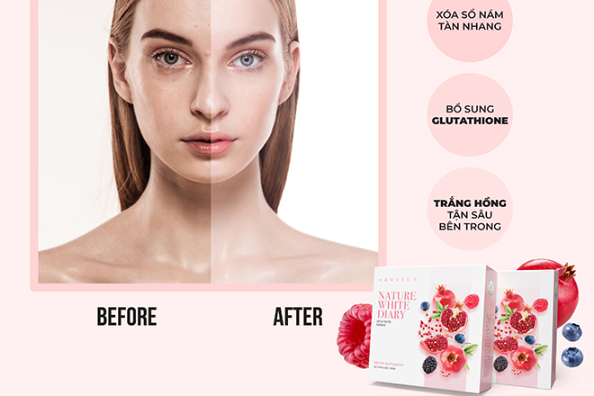 Viên uống trắng da Glutathione Hàn Quốc nào tốt nhất hiện nay? Hieu qua vien uong trang da Hanvely - Viên uống trắng da Glutathione Hàn Quốc nào tốt nhất hiện nay?